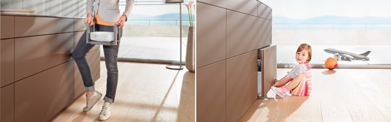 Ящики BLUM LEGRABOX orion grey с TIP-ON